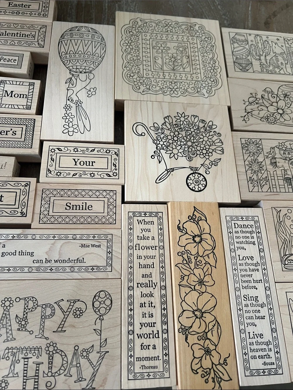 Lot Of 62 New lot Of Rubber Stamps for Crafts